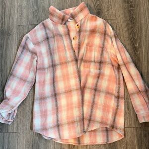 Plaid Pink Kids Shirt